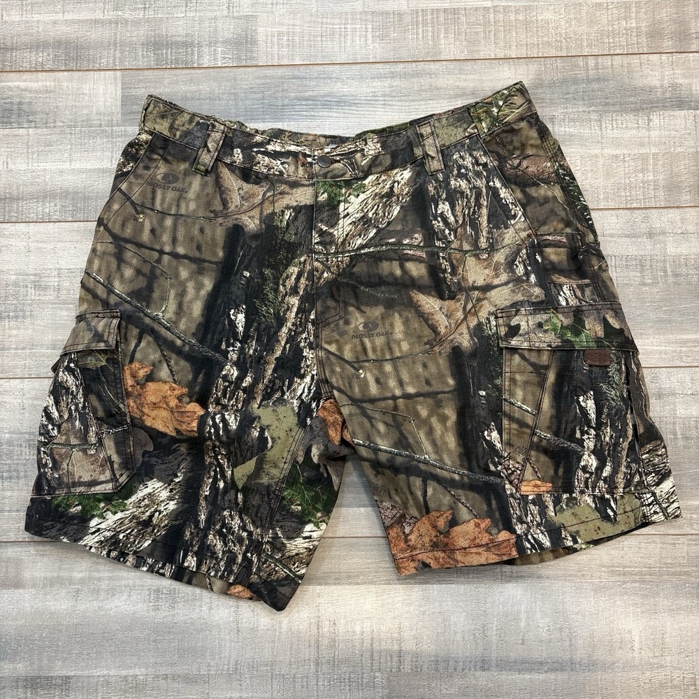 Guide Gear Mossy Oak Cargo Shorts Men's Size 42 Expandable Waist Camouflage Camo